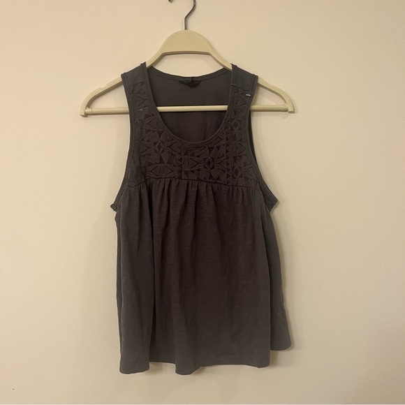 Aeropostale Tops - Dark grey Aéropostale embroidered loose tank top women’s medium